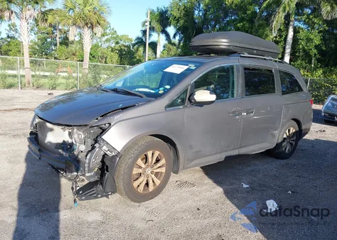 2014 Honda Odyssey Ex-L z USA, uszkodzony, nr VIN 5FNRL5H64EB090153